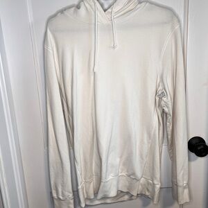 Men's Cream Hooded Pullover Sweatshirt